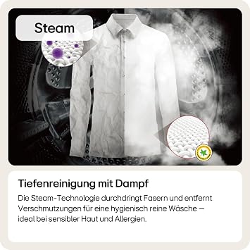 LG V7WD107H2E Class E Front Loading Washer Dryer 10.5-7 kg 1400 RPM AI Direct Drive Wi-Fi Deep Steam Cleaning TurboWash Larger Capacity 62 x 60 x 85 cm White [Energy Class E]