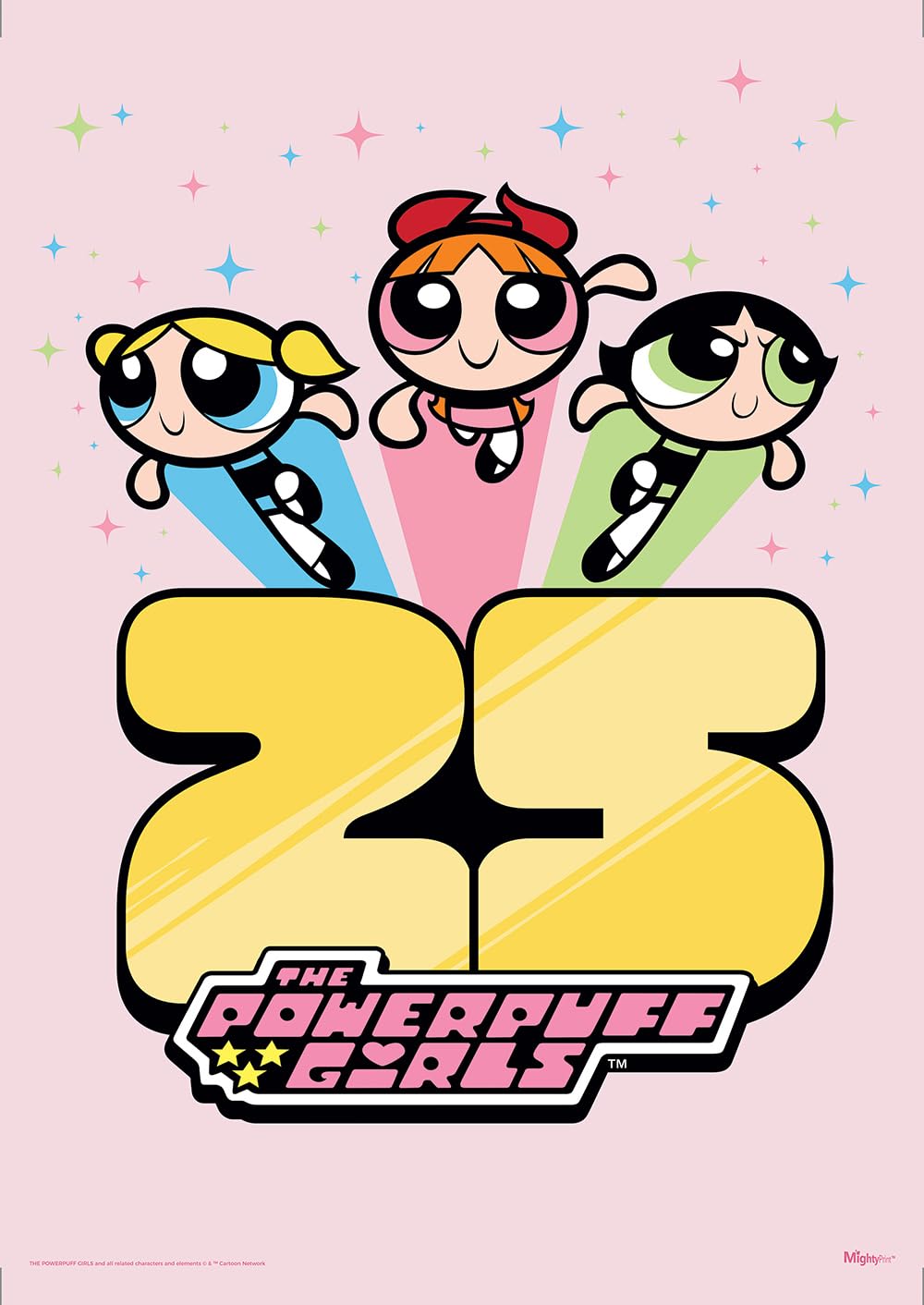 Amazon.com: MIGHTYPRINT The Powerpuff Girls 25Th Anniversary 17 x
