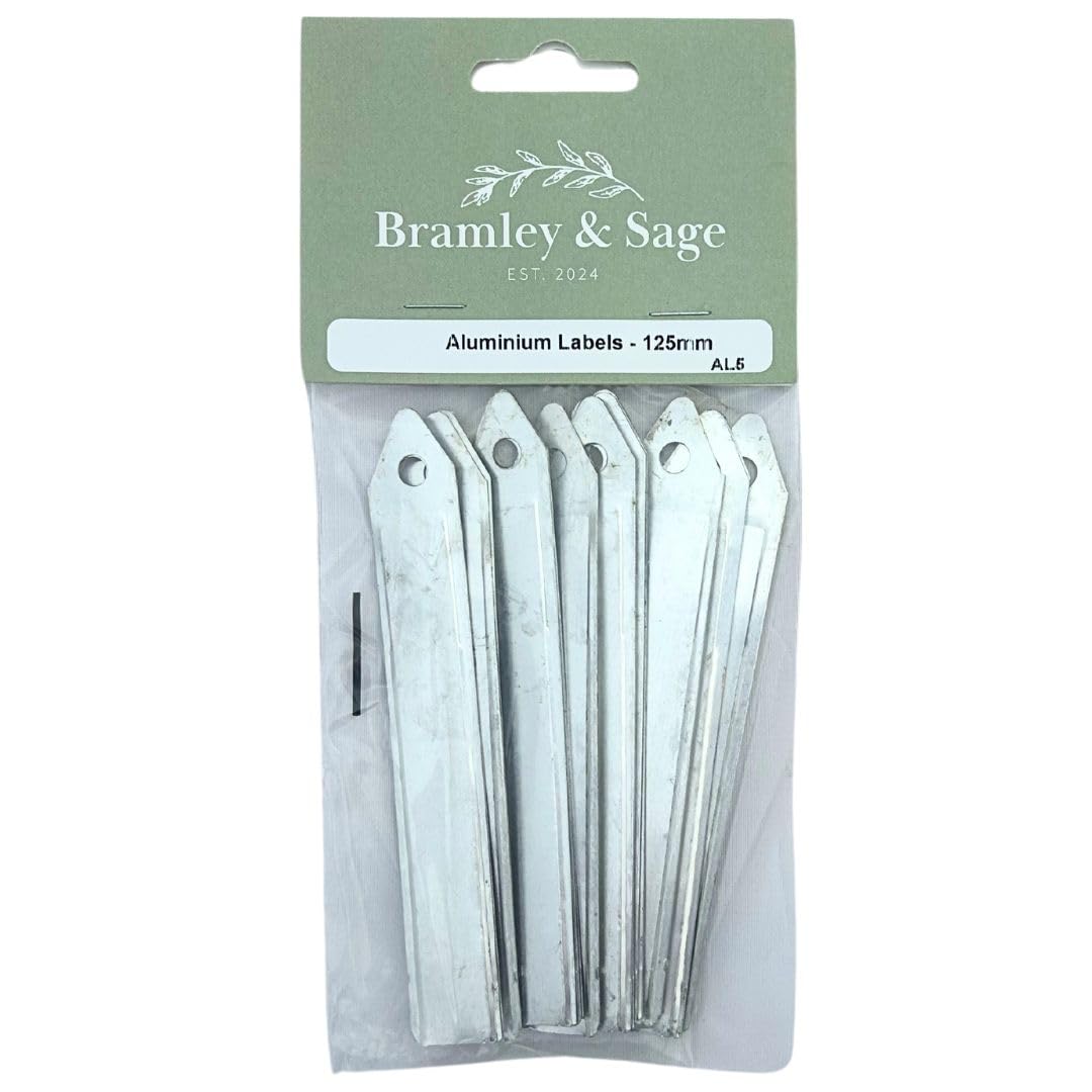 Bramley & Sage Aluminium 5โ 125mm Garden Plant Labels (Pack of 20)