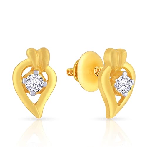 22KT Yellow Gold Stud Earrings for Women