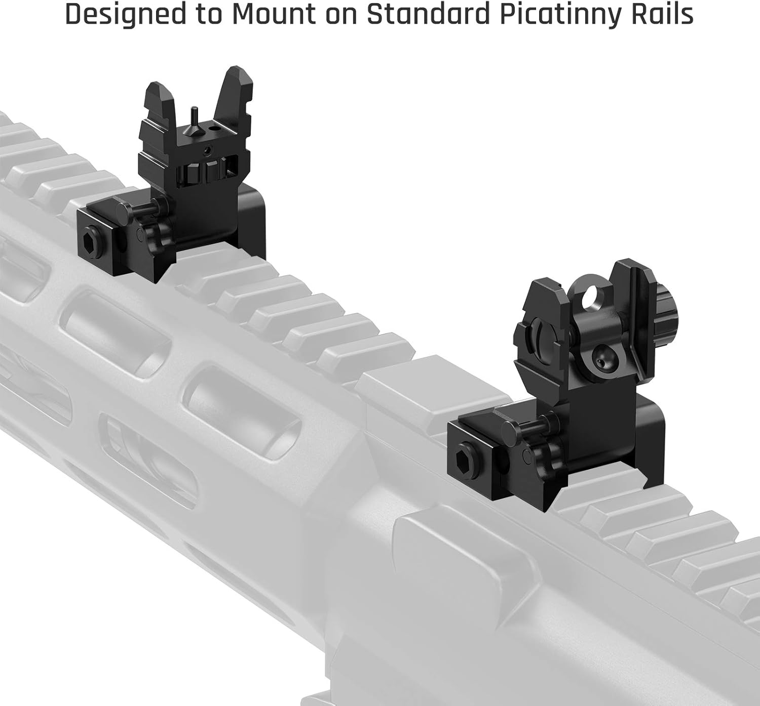 Feyachi S17 Flip Up Sights Front and Rear Iron Sites ( Tool Free Adjustment ),Backup Sight Set : Sports & Outdoors