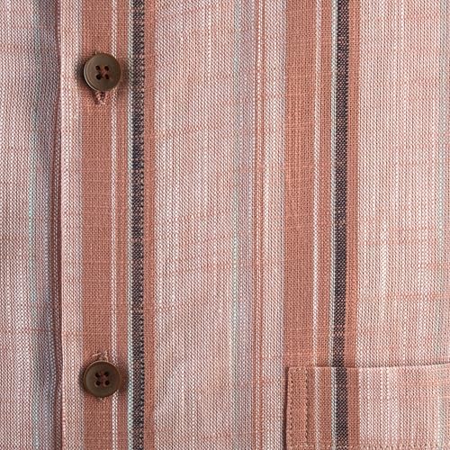 Image of 7-DAYS Men's Premium Striped Shirt - 100% Cotton, Tailored Fit (Between Slim & Regular), Full Sleeve, with Pocket - Smart Office & Casual Look