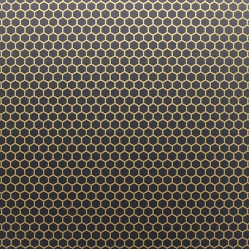 Image of KYDEX Thermoform Sheet - (Honeycomb Camo) - (Liquid Metal) - (Gold /Black - Reversed) - (12in x 12in) - (1 Sheet) - (for Holster Making, Cosplay, Hobby) - (USA Made)