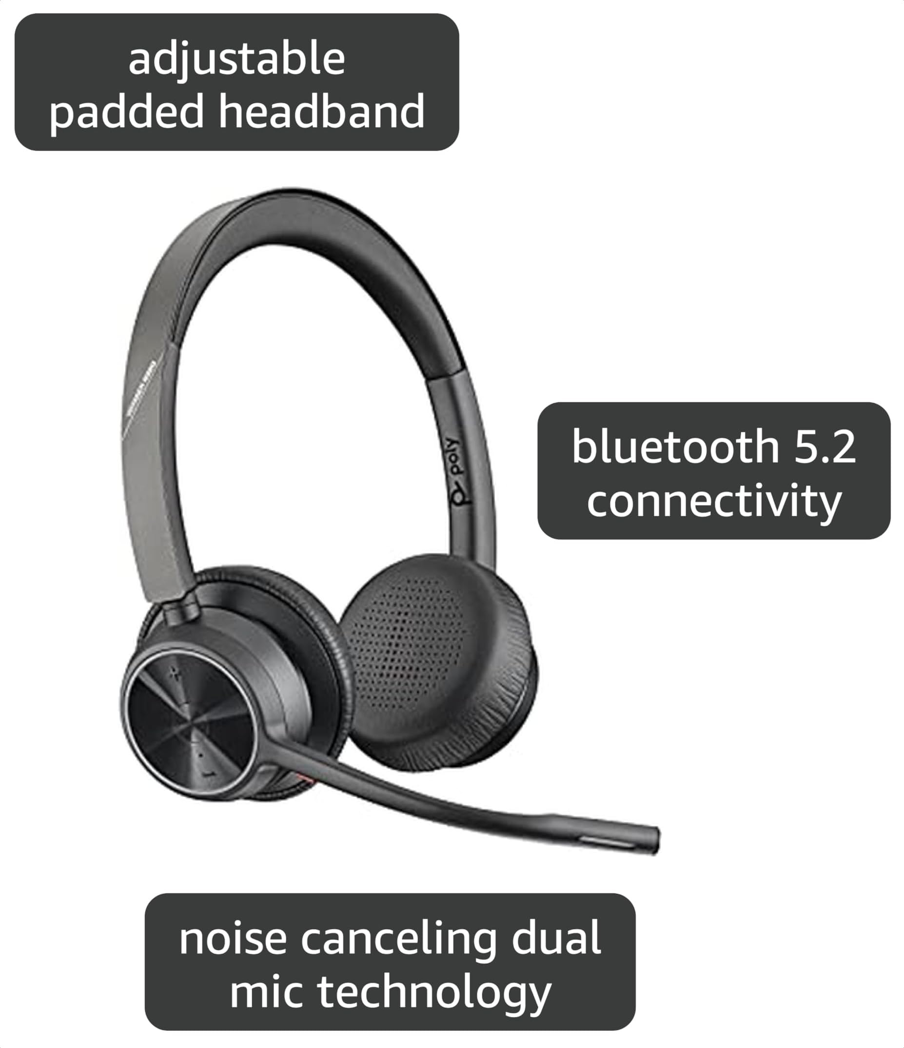 Amazon.com: Poly - Voyager 4320 UC Wireless Headset (Plantronics