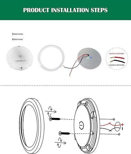 Miniatura 4 de LENKRAD Luces LED de 12 voltios de doble color, 2 paquetes de luces interiores de RV con interruptor de encendido y apagado e indicador azul para