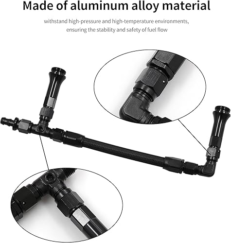 Miniatura 3 de Shkalacar Repuesto de línea de combustible de doble alimentación para carburador 4150 Holley 78 pulgadas -20 rosca, kit de línea de combustible de