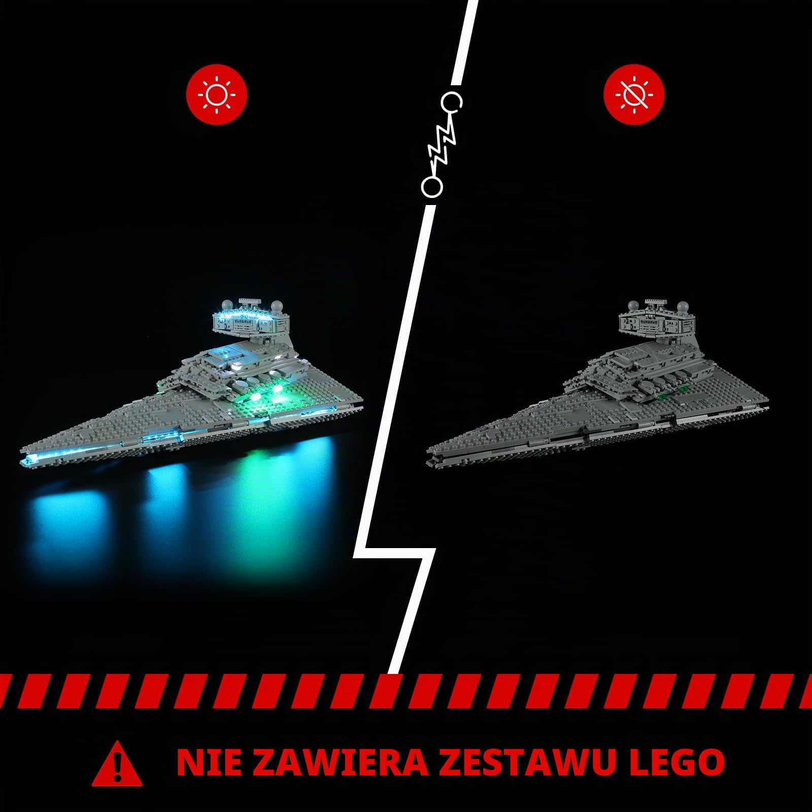 BRIKSMAX Oświetlenie LED do Lego Destructor Estelar Imperial 75394 - kompatybilne z klockami Lego Star Wars - bez zestawu Lego