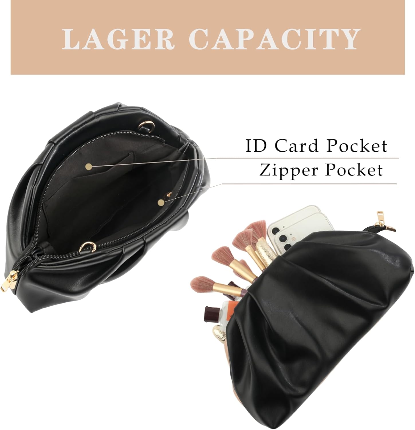 Clutch Purses For Women Soft PU Leather Evening Bag Women's Evening Handbags for Wedding Guest Cocktail Party - Image 4