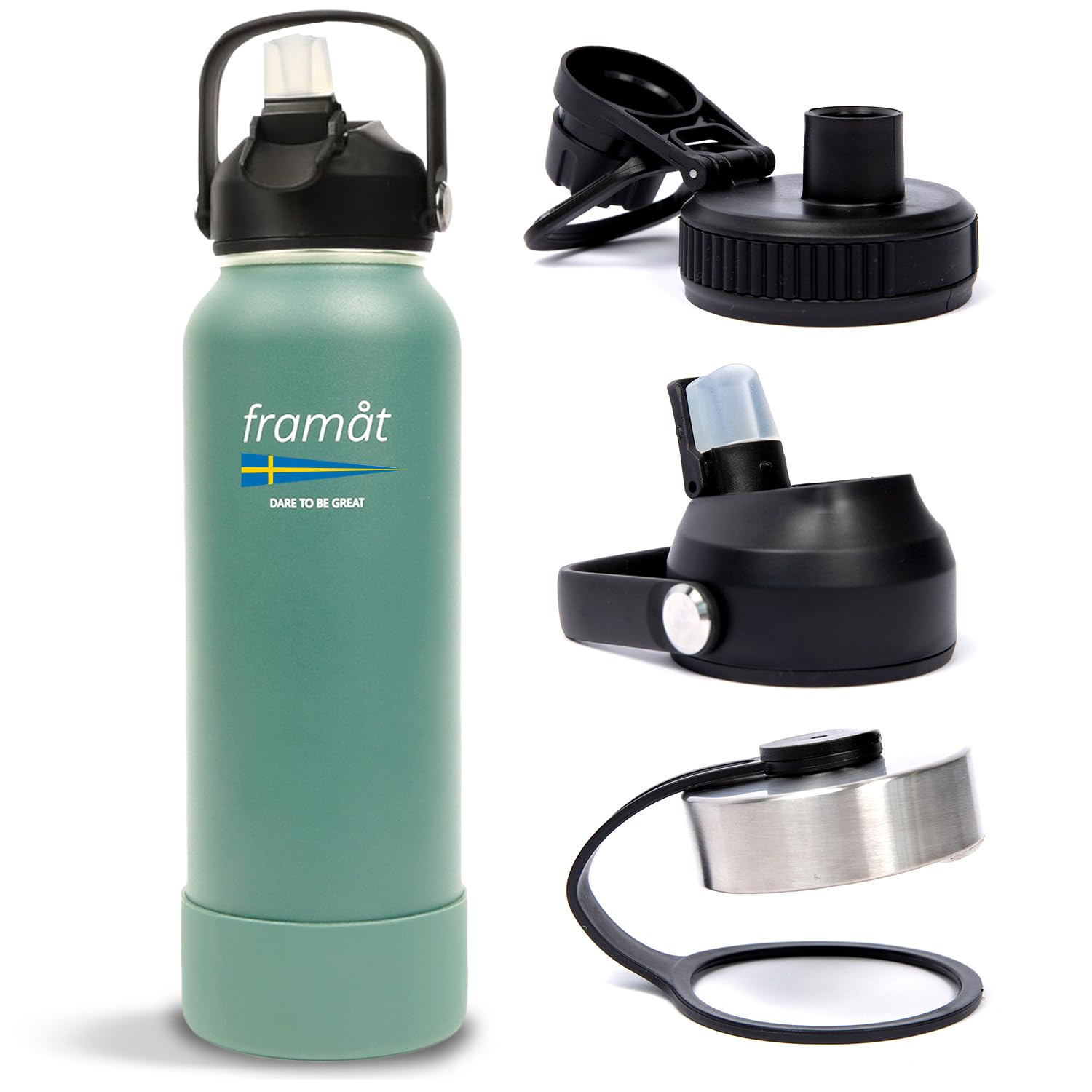 framåtStainless Steel Double Wall Water Bottle - Cactus, 32 Oz
