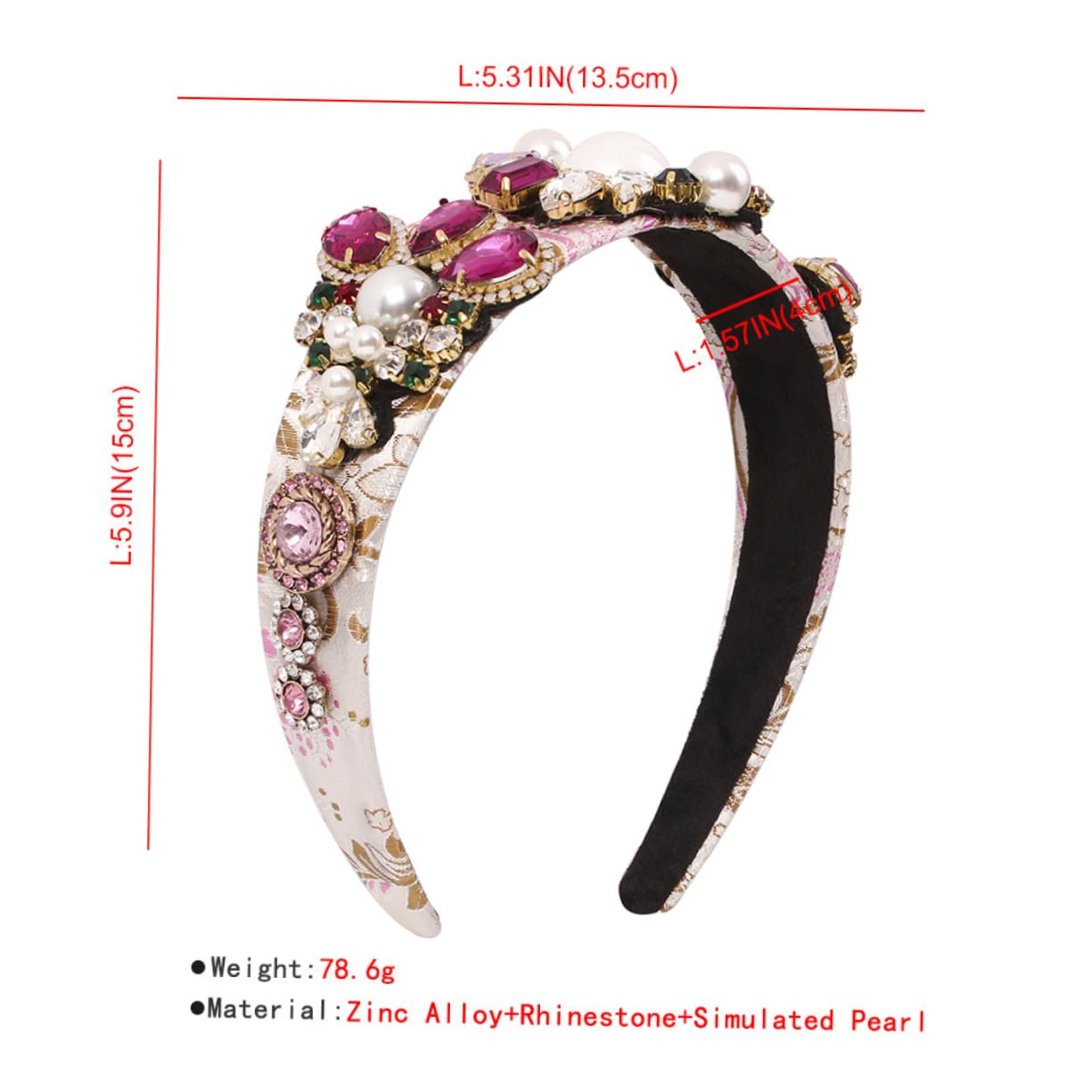 FRCOLOR 2stücke Hochwertiger Haarreif Damen Extravaganter Haarschmuck Mit Perlen Und Bunten Kristallen Stilvolle Kopfbedeckung Für Partys Und Besondere Anlässe Komfortabel Und Leicht Zu