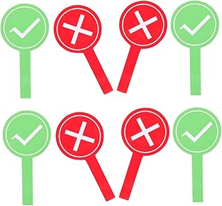 ERINGOGO 8 Piezas De Carteles De Juguete para Pujar Pequeños Y Coloridos Suministros para Maestros Paletas De Respuesta para Preescolar Tablero De Votación Estrictamente para Aula