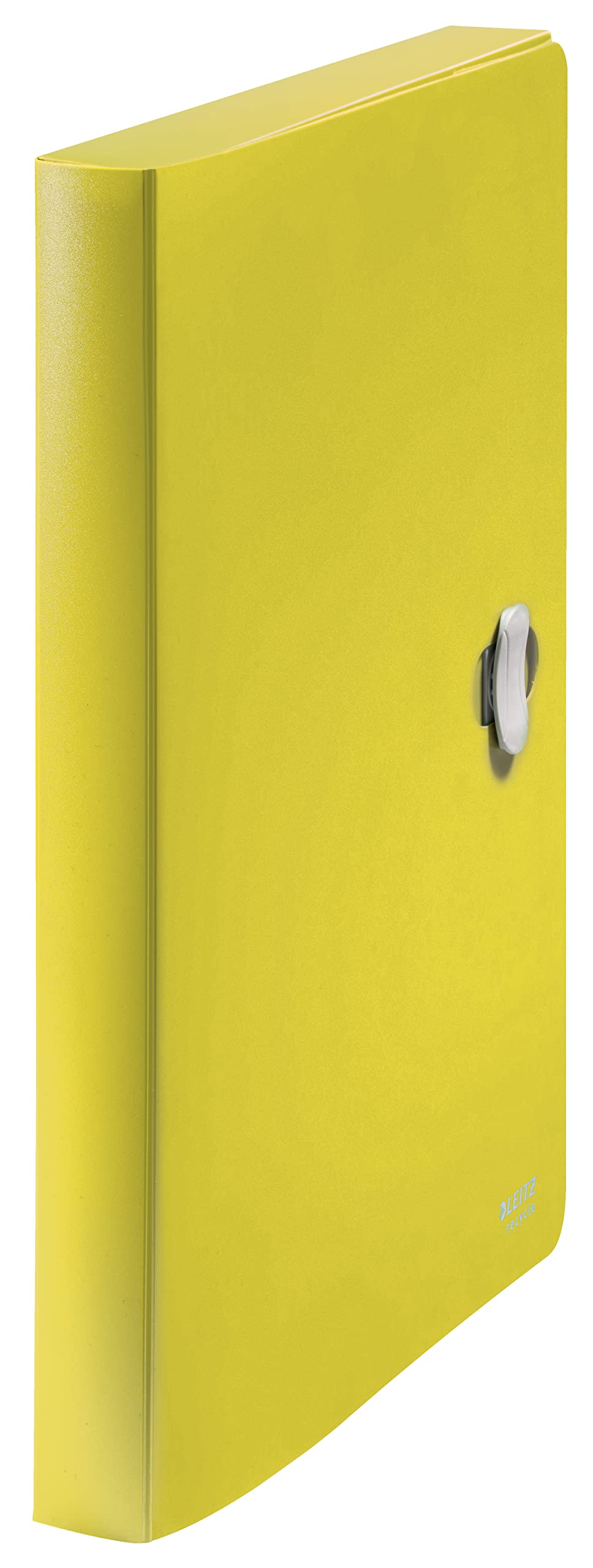 Leitz Recycle Box File Portadocumenti in PP Riciclato all'80% e Riciclabile al 100%, Gamma Recycle, 254 mm x 38 mm x 330 mm, Giallo, Confezione 5 pz, 46230015