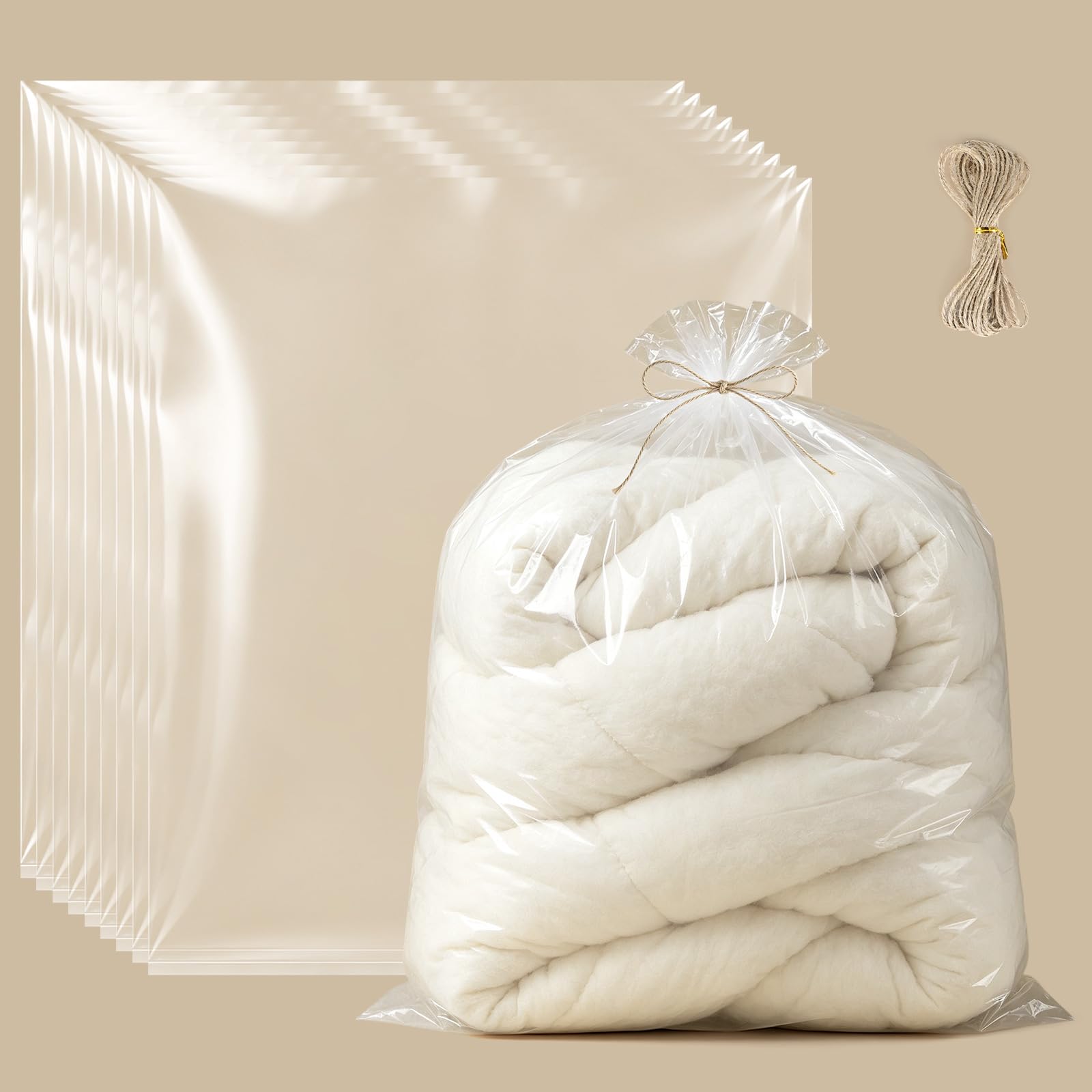 Svaldo 10pcs Extra Large Clear Storag Bags for Suitcase Storage 100 x 120cm