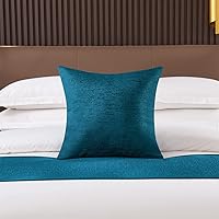 Vista 2 de Bufanda sólida para cama, camino de cama, bufanda de protección para hotel, casa de huéspedes, centros turísticos, dormitorio