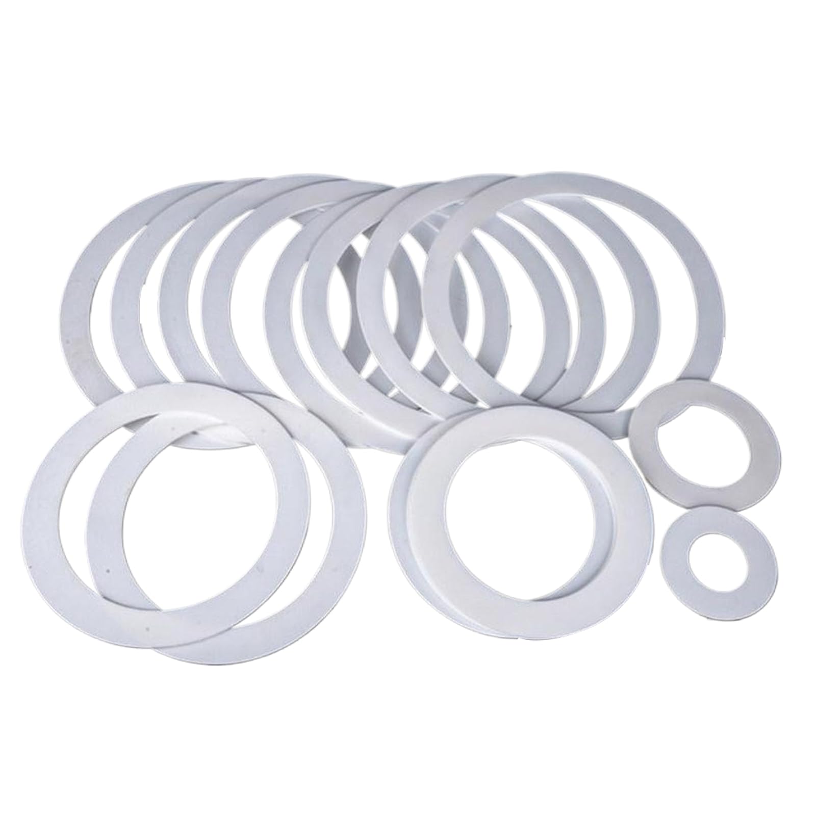Podkładki płaskie PTFE | 1 szt. 273 mm OD 329 mm ID 3 mm grube białe szczeliny kołnierzowe (1124x1020x3mm)