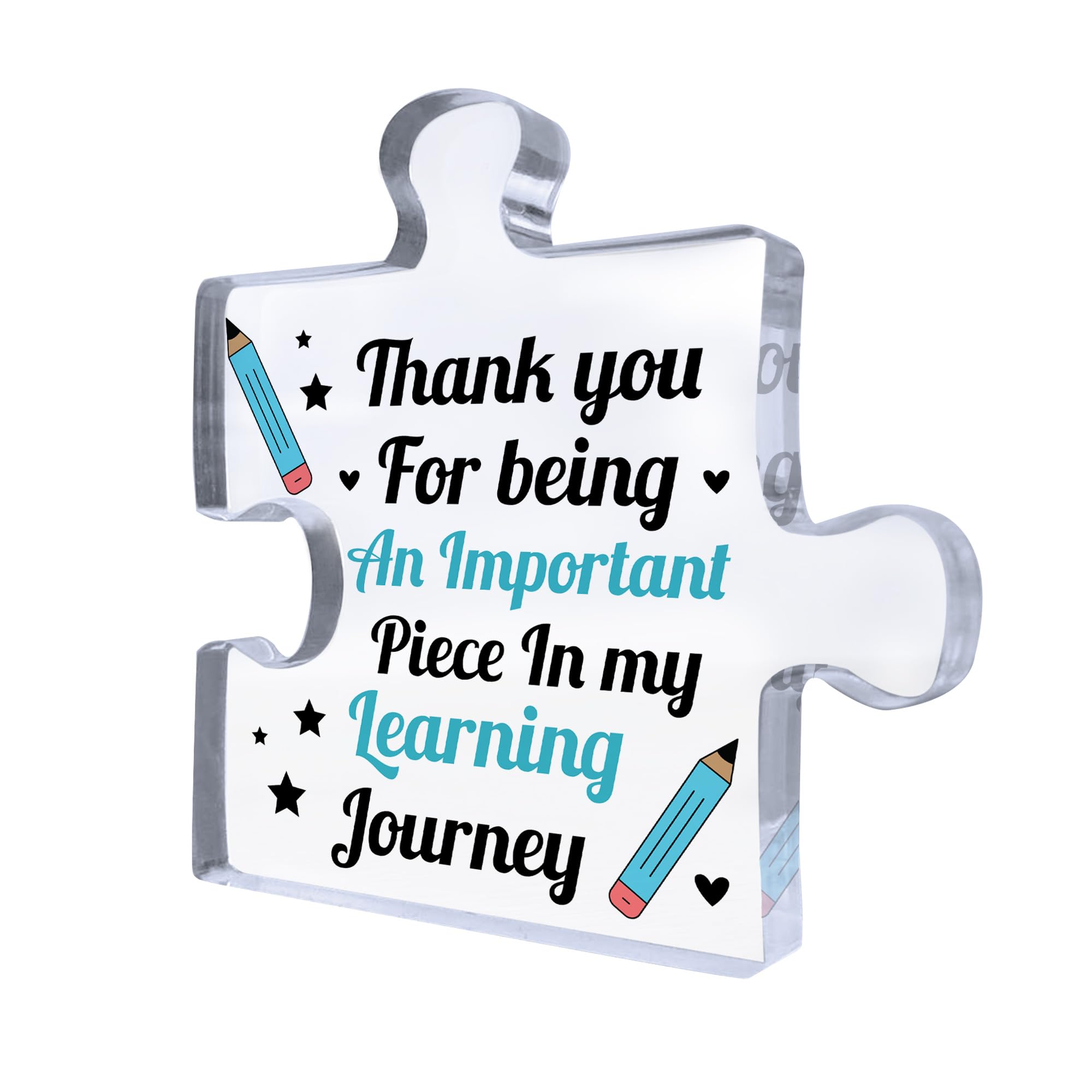 Red Ocean Gift For Teacher Teaching Assistant Important Piece Of My Learning Journey Thank You Gift For Teacher Assistant Leaving School Nursery Gift Teacher Plaque Gifts For Him Her