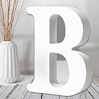 Vista 25 de AOCEAN Letras de madera blanca de 6 pulgadas, letras de madera sin terminar para decoración de pared, letras de pie, rebanadas, decoración