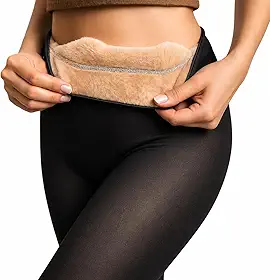 Meia Calça De Lã Térmica Translúcida Forrada Pelinho Pelúcia Inverno de 44 a 50 Plus Size Super Elástica Duas Costuras