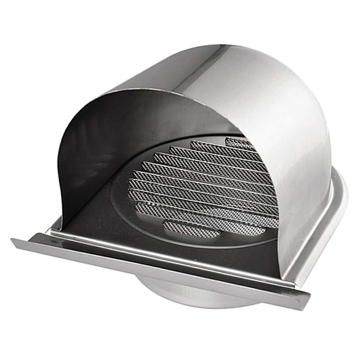 WOONEKY Roof Rain Hat Outdoor Exhaust Vent Cap Stainless Steel Exhaust Vent Cap U Shaped Exhaust Vent Cover U Shaped Exhaust Vent Cap Wall Exhaust Vent Cap Wall-mounted 201 Stainless Steel