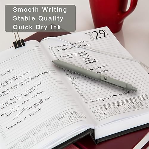 Miniatura 5 de VICO 10 bolígrafos de tinta de gel retráctiles de punta fina de 0.020 in, de secado rápido, bonitos y estéticos para suministros para la escuela y