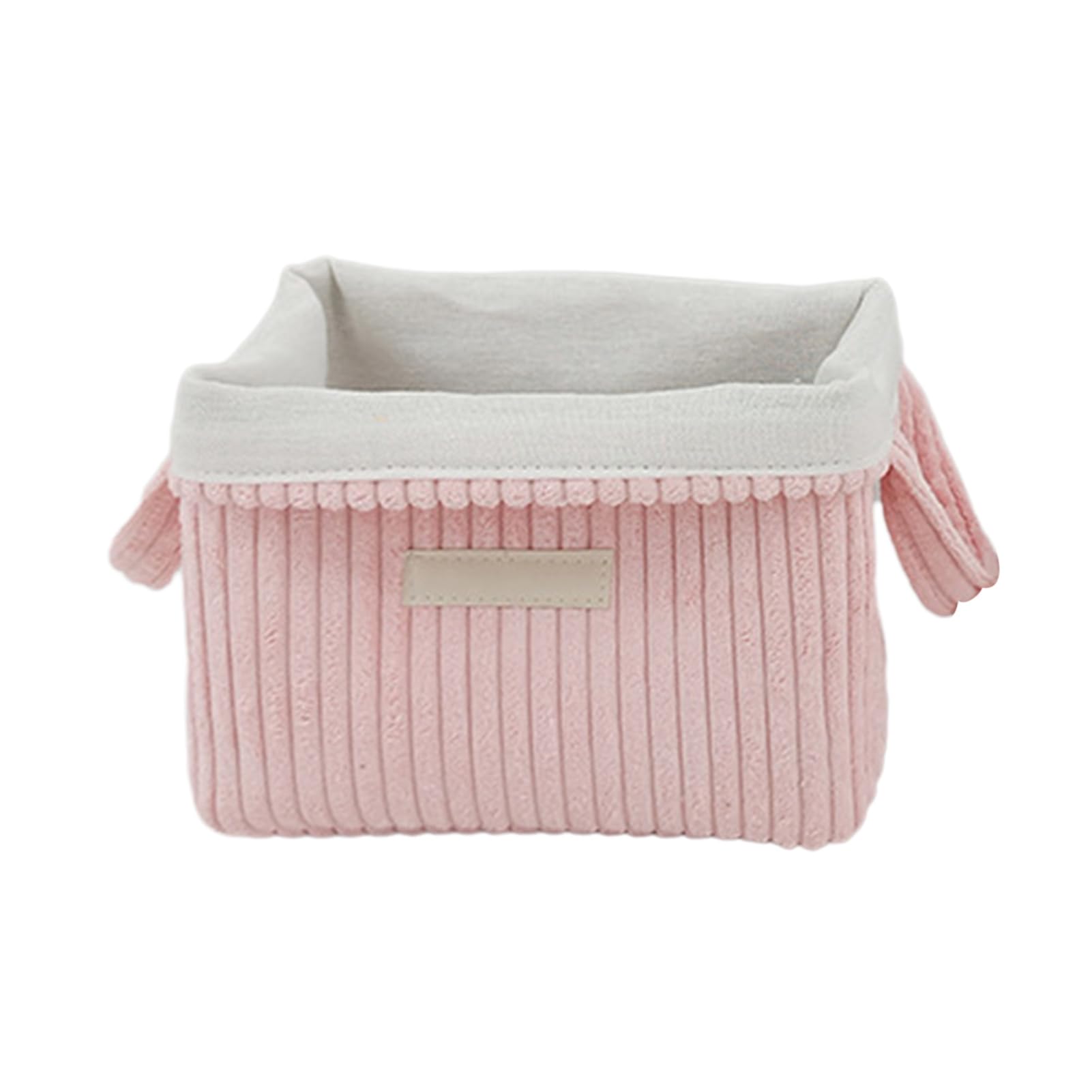 Glifora Foldable Corduroy Storage Bin - Collapsible Storage Basket with Side Handles, Desktop Organiser for Toys, Storage and Vanity Organisation