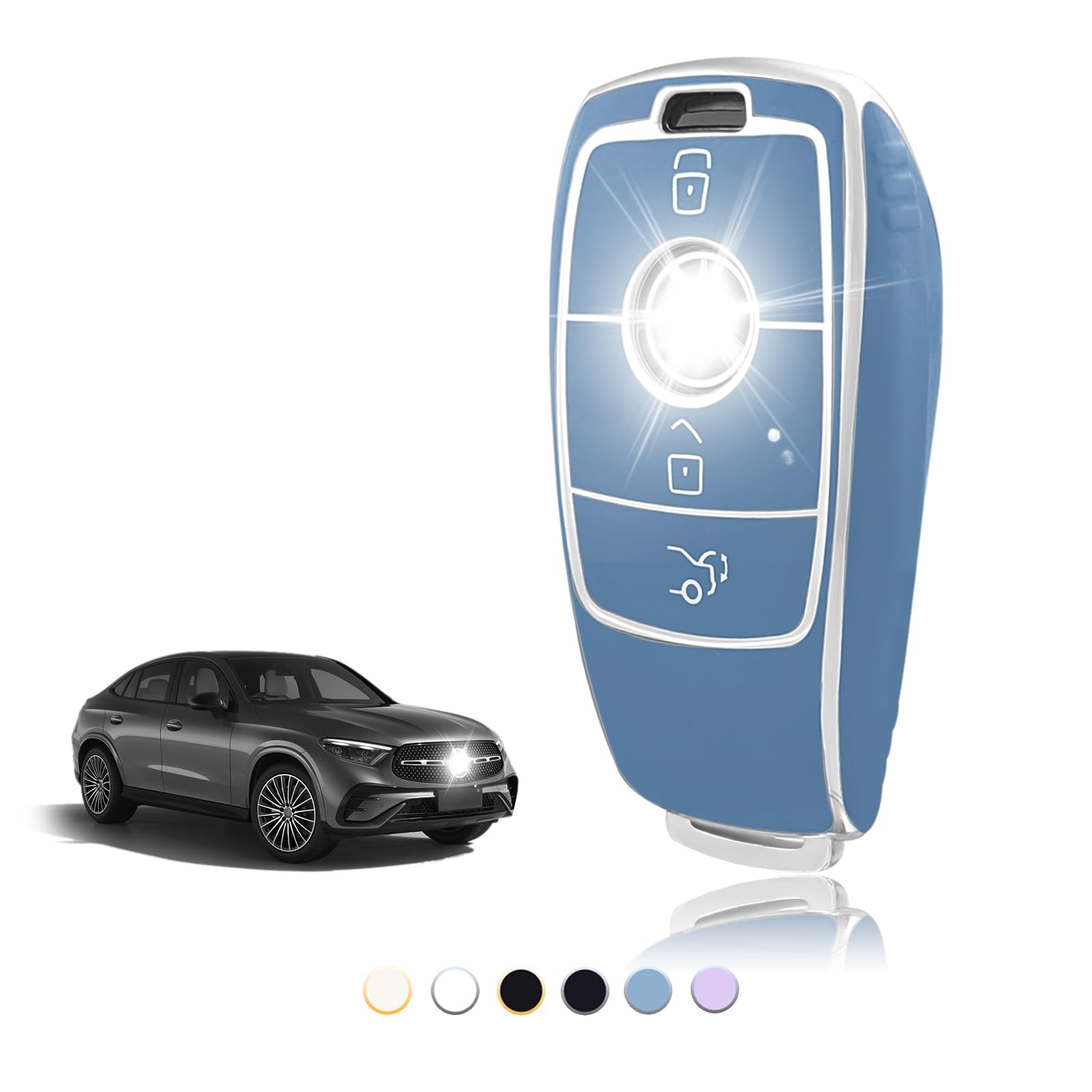 ontto Autoschlüssel Hülle Cover Passt für Mercedes Benz E C G M R S Klasse W204 W212 W176 GLC