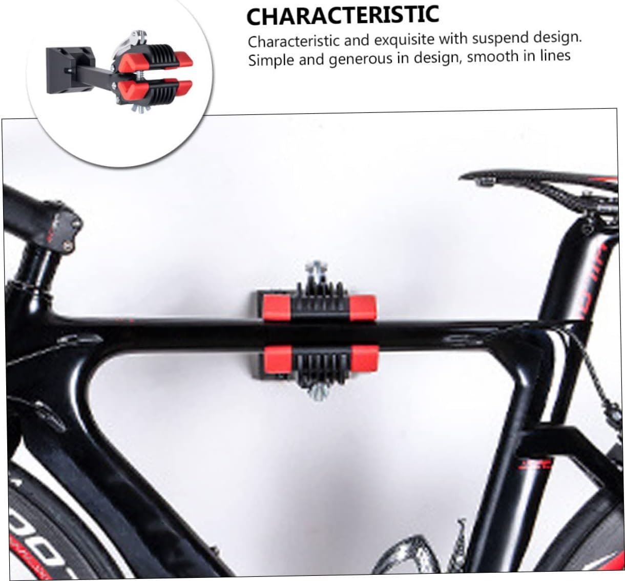 Wall Mount Hanger for Horizontal Bike Storage Bike Rack for Garage Indoor Use Easy Installation for All Types