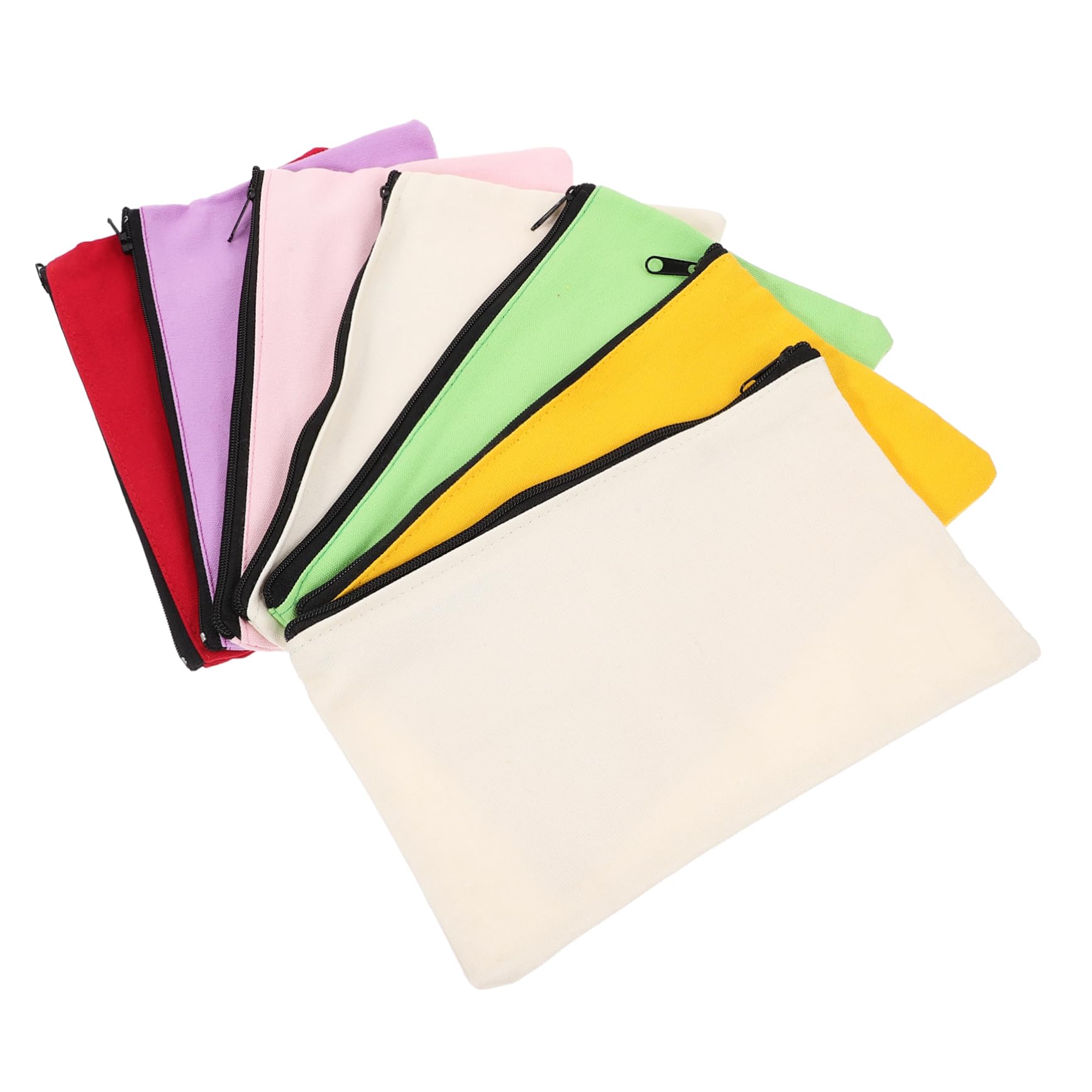 UKCOCO Canvas Tool Belt Bag 6pcs Zipper Storage Bag Portable Tool Pouch Jewelry