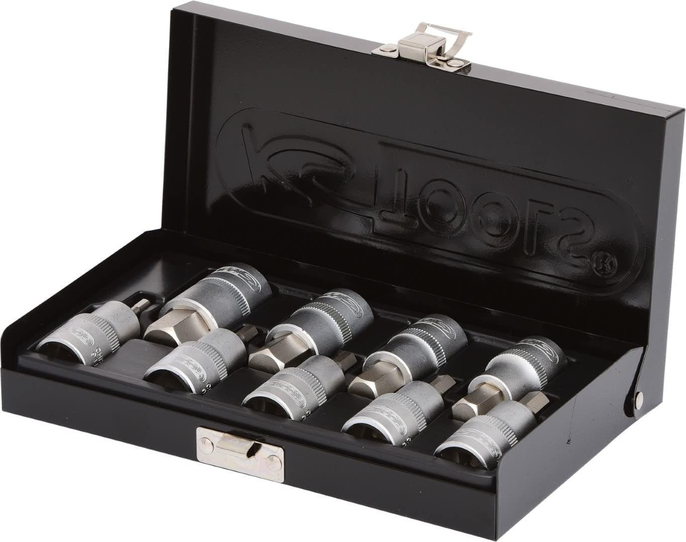 1/2" Bit socket set hexagon, short, 9 pcs