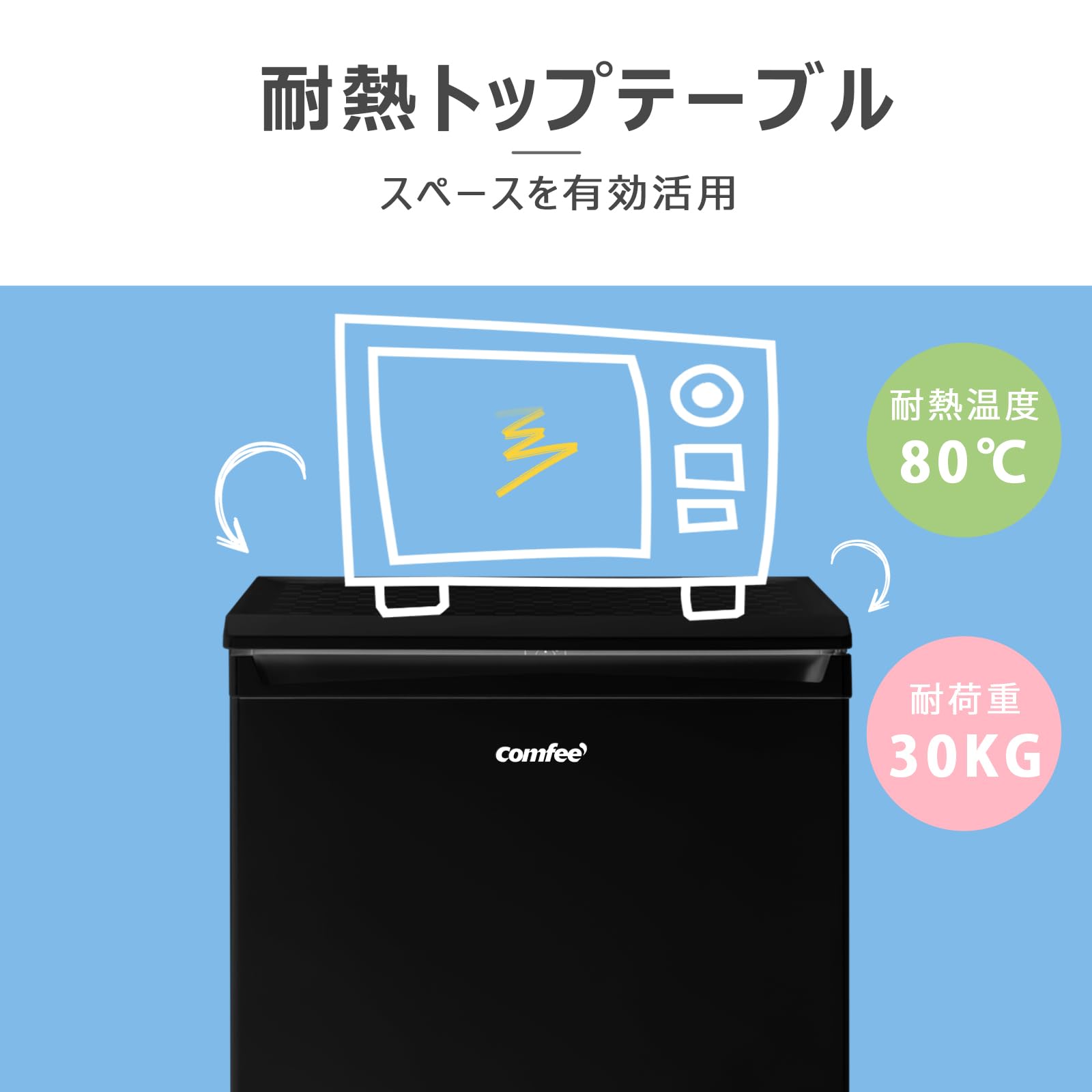 Amazon.co.jp: COMFEE' 冷凍庫 86L 幅55.3cm 前開き 小型 家庭用 直立