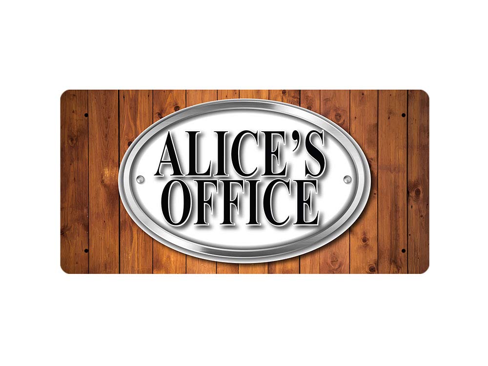 McMug - Alice's Office - Metal Sign, Decorative Sign, 200mm x 100mm