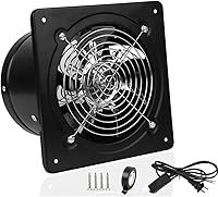 ACEDUROBLA 4 Inch Quiet Metal Exhaust Fan with Anti-Backflow Valve - Wall/Window Mount for Kitchen Bathroom Garage Grow Tent