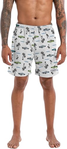 Miniatura 3 de CHEXPEL Traje de baño para hombre, de secado rápido, con bolsillos y forro de compresión, entrepierna de 7 pulgadas