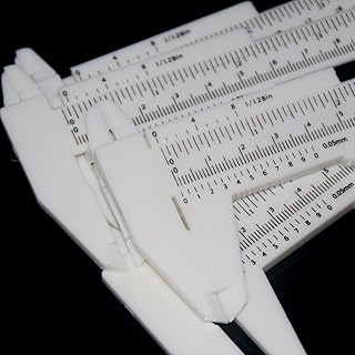 SOTICA Plastic Caliper, 5pcs 6inch Vernier Caliper Mini Sliding Caliper Dial Calipers Double Scale Sliding Gauge Measuring Tool for Tattoo Eyebrow Stencil Permanent Makeup Students Experiment Supply