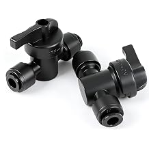 RedChili 12 PCS Quick Connect Drip Irrigation 1/4" Shut Off Valve Fitting, Universal In-line Shutoff Valves for 1/4-Inch Drip Tubing Leak Free Fittings for Sprinkler Irrigation System Connection