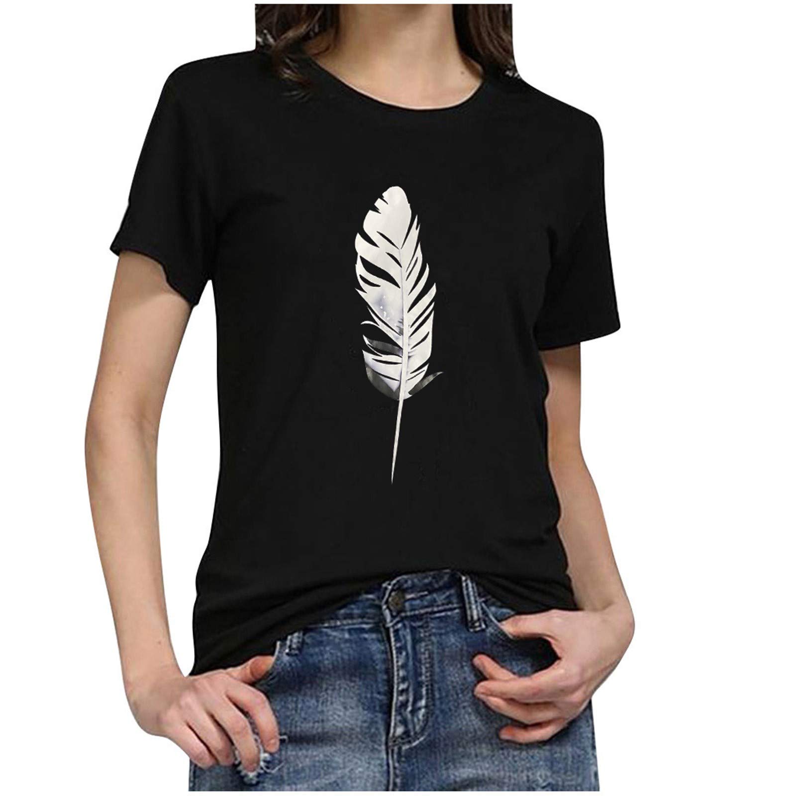 トップス unknown layered draped feather print tee unknown layered draped feather print tee - メルカリ