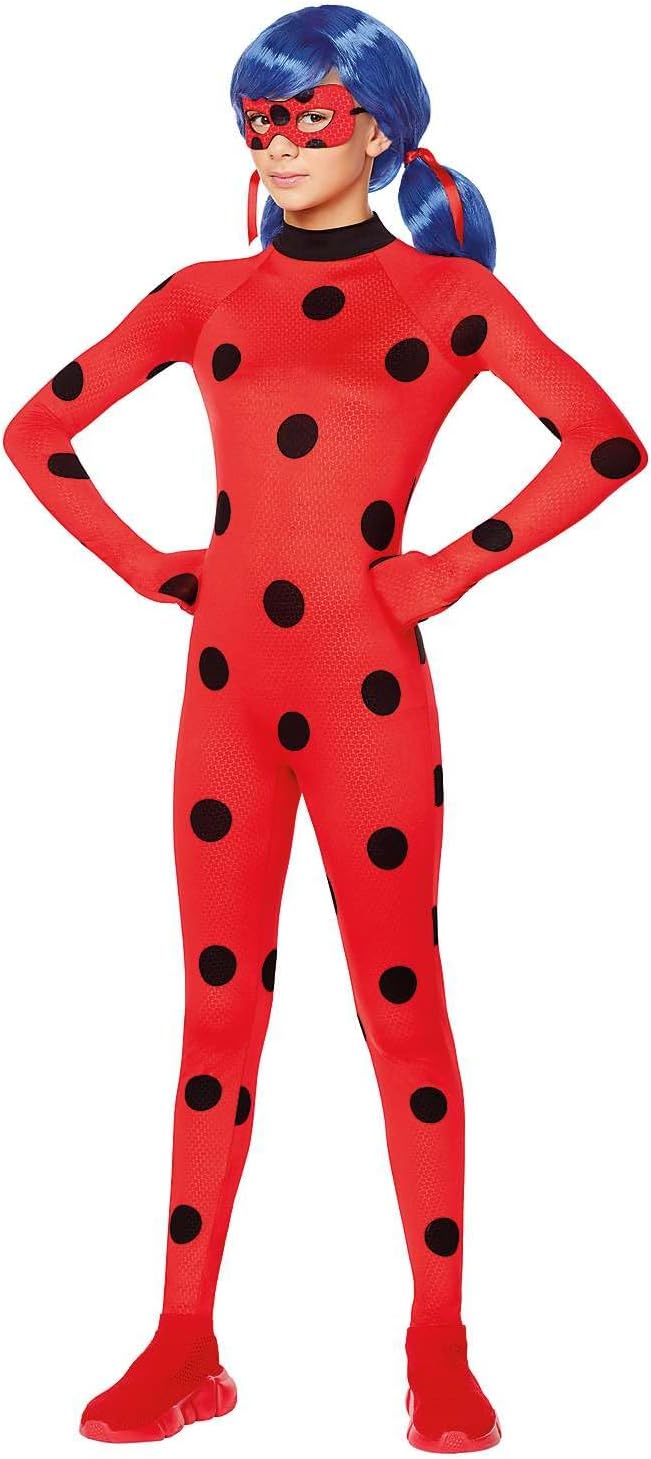 Spirit Halloween Miraculous Lady Bug Kids Jumpsuit Costume | Officially Licensed | Couple | TV and Movie