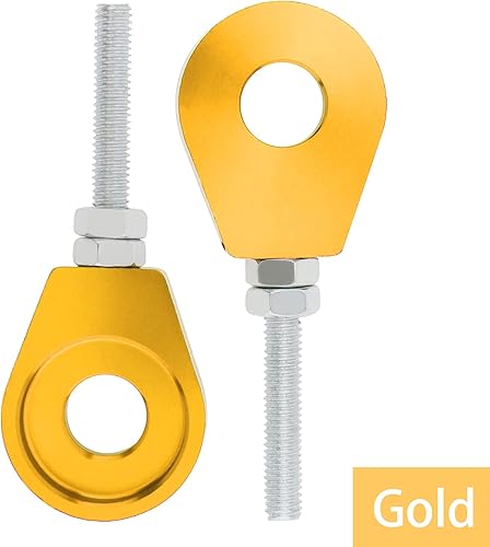 Miniatura 6 de Windance 2 ajustadores de tensor de cadena de 0.472 in, herramienta de ajuste de cadena de bloque de eje de rueda trasera para Honda XR CRF 50 70