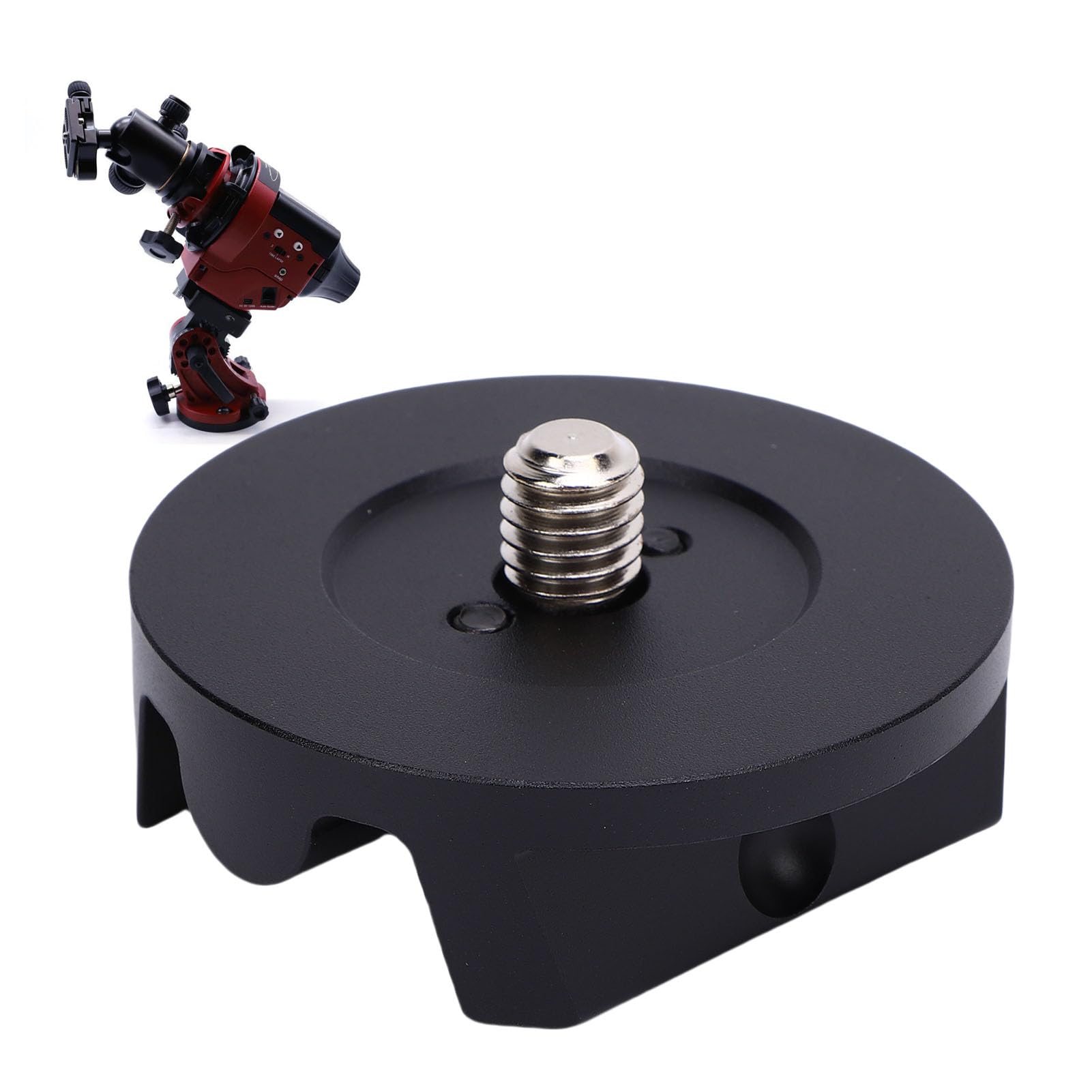 Adattatore per Testa a Sfera per Telescopio in Lega di (BLACK) | Interfaccia Standard, Manopola di Bloccaggio Rapido, Regolazione Multidirezionale, per Astronomia e Fotografia All'aperto