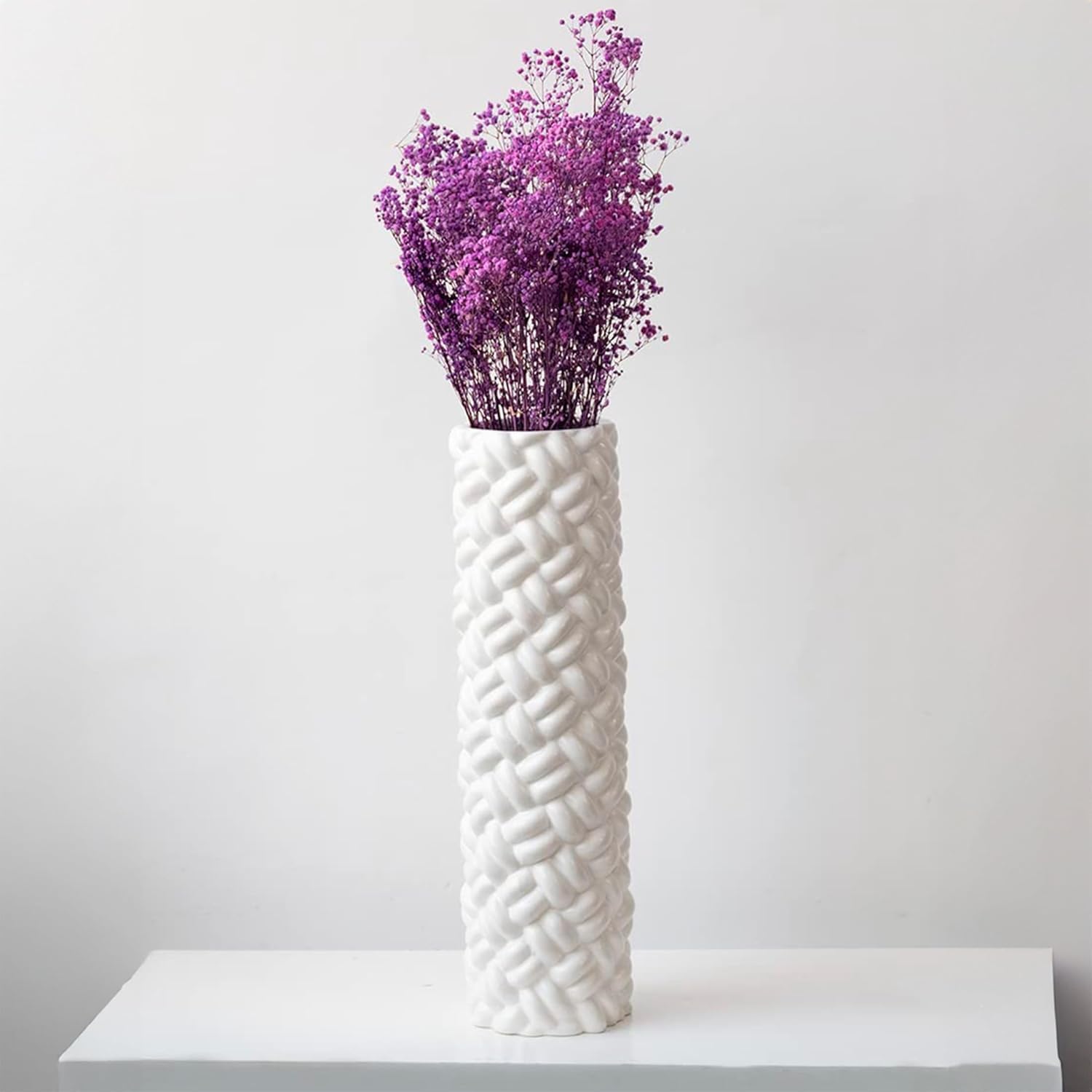 Cortina Preserved Dried Flowers for Decoration | Aesthetic Room Decor, Home Decor, Living Room Decor & Bedroom Decor | Preserved Dried Flower Wall Decor | Great for Gifting - Purple - 20x2x43 CM-image-45