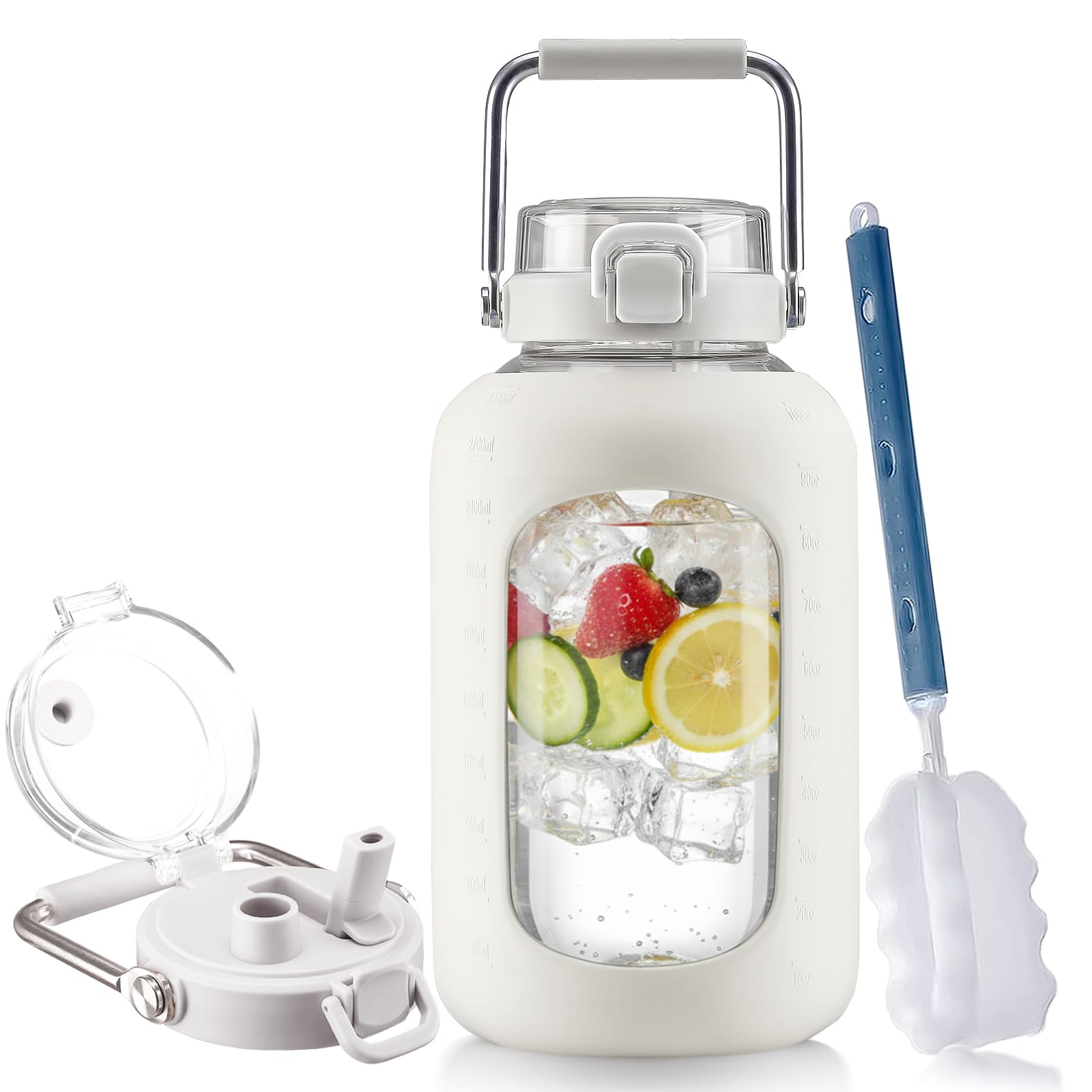 BLUEGO 100 oz Glass Water Bottle