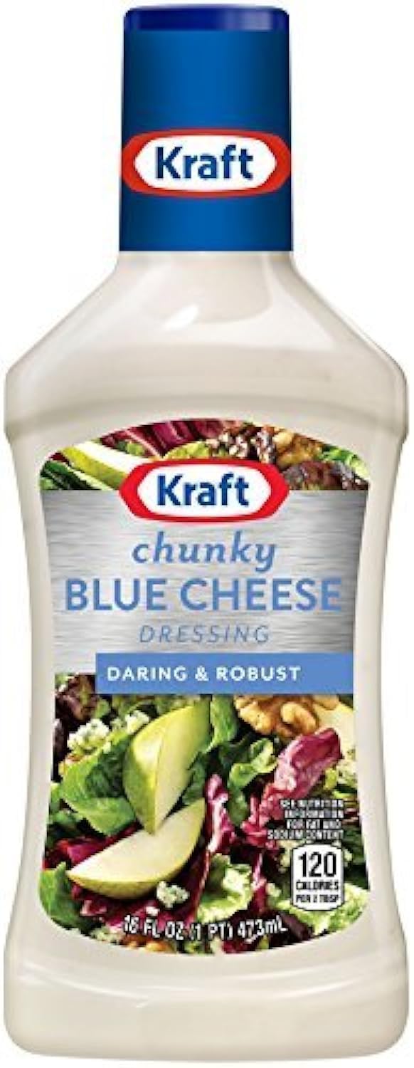 Kraft, Chunky Blue Cheese Dressing, 16oz Bottle (Pack of 3)