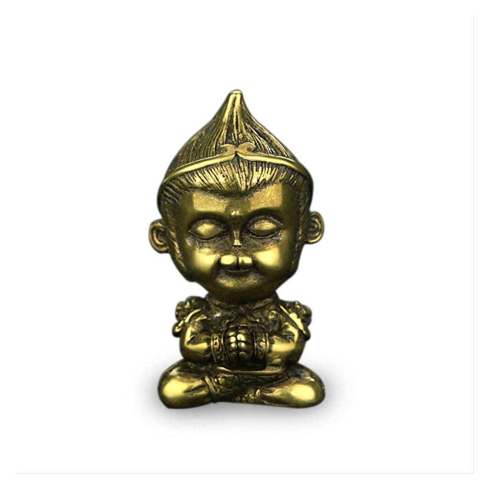 LXYYY Buddha statue crafts Copper Chinese Super Hero Monkey King Figurines Tea Pet Table Decorations Vintage Brass Statue Crafts Home Decor Car Ornaments