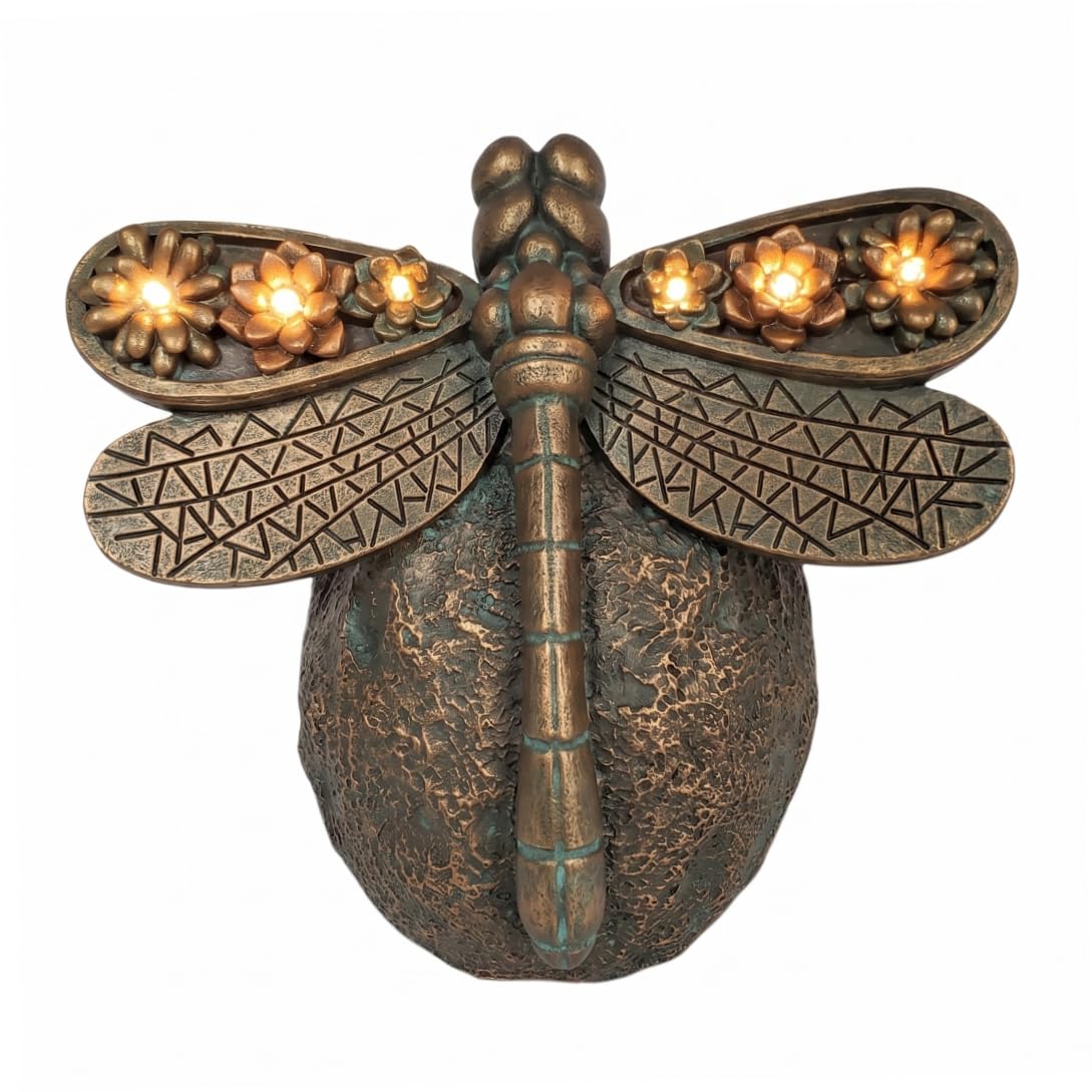 Perodlly Dragonfly Solar Lights Outdoor - Solar Garden Decor With Led Lights For Patio, Balcony, Yard