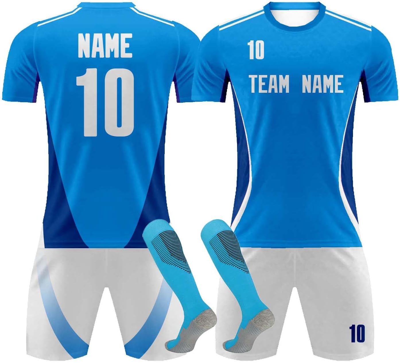 Custom Soccer Jersey Shorts Adult Kids Soccer Uniform with Team Name Number Logo Plus Size