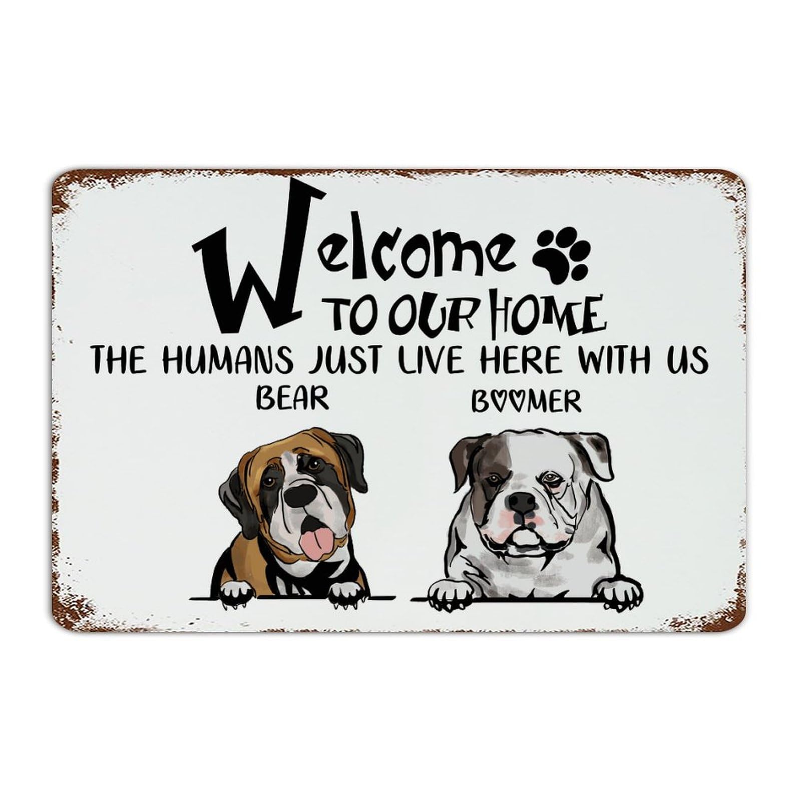 Plaque en métal Welcome de haute qualité, panneau décoratif pour bar et café