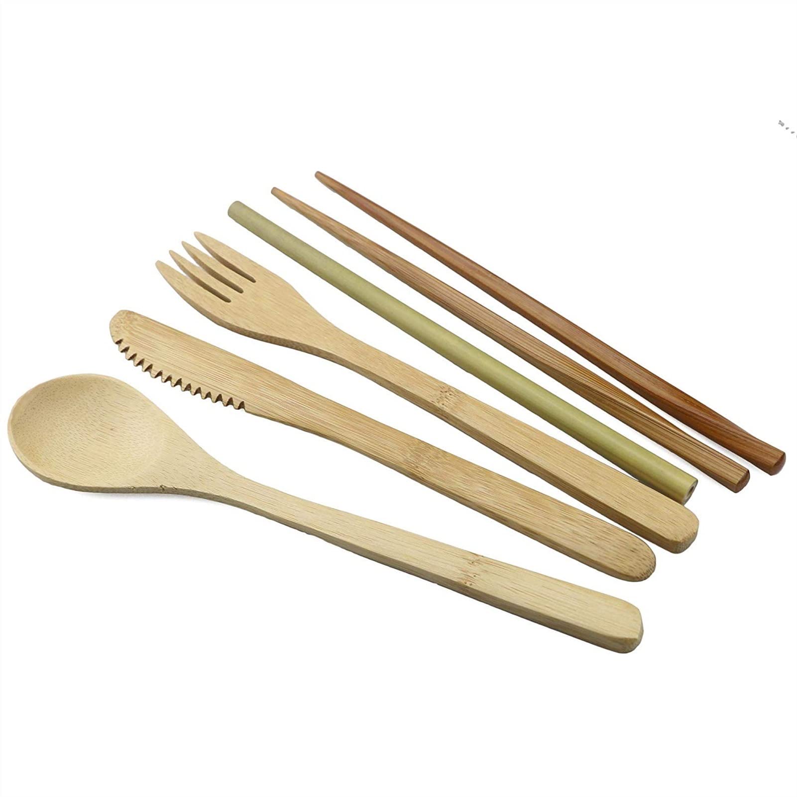 Ensemble de Couverts Japonais Portables et écologiques en Bambou, 7 pièces, pour fête, hôtel, Bar, Maison, fête, Exceptionnel