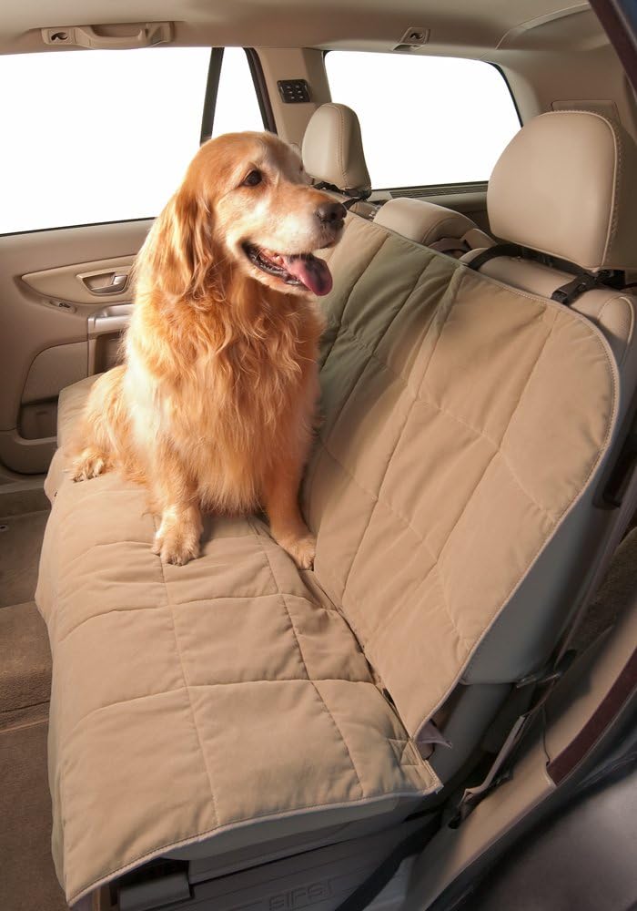 Duragear Rear Bench Car Seat Cover for Pets- Microvelvet (56"W) Color Sand