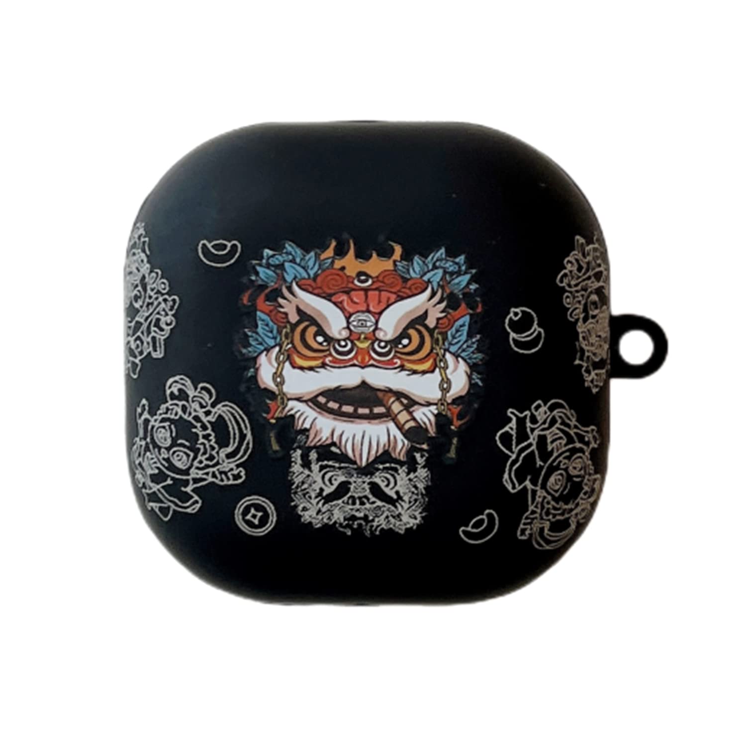 AOLABOKY for Samsung Galaxy Buds Live/Buds2/Buds pro/Buds 2 pro/Buds FE(2023) Case,Soft Shell Lion Crystal Stickers Wireless Earphone case with Hook (