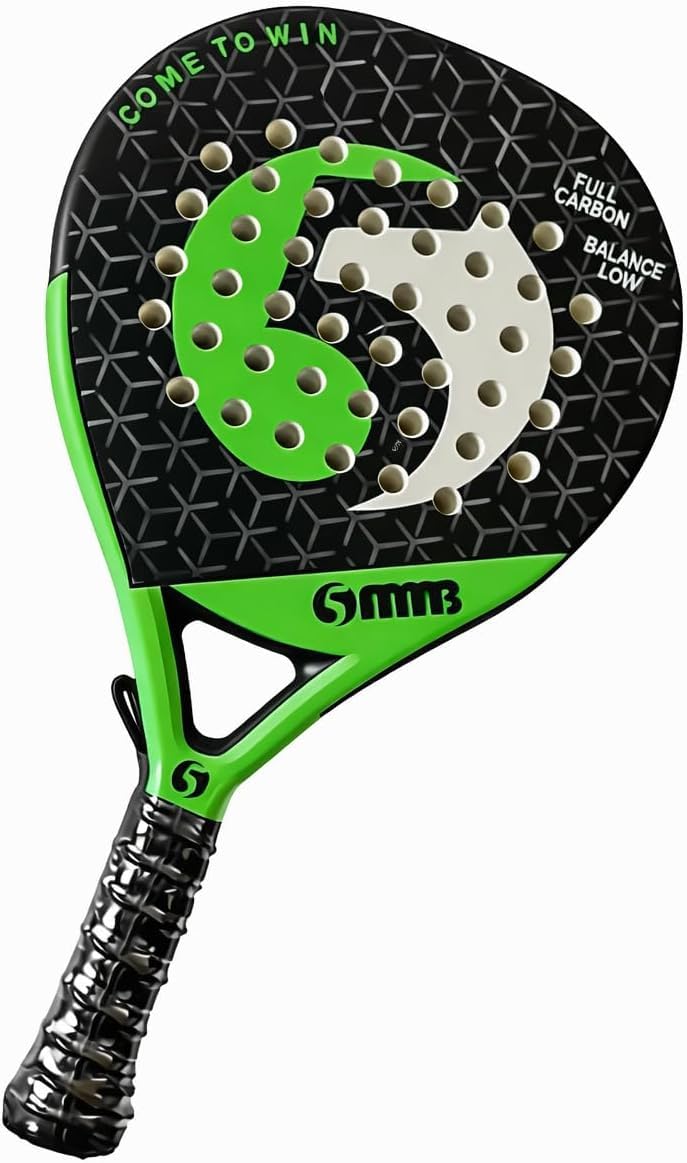 Femti Raquette de padel en 100 % fibre de carbone, raquette de padel professionnelle pour adultes, légère et durable, en mousse EVA ultra douce, parfaite pour les débutants et les joueurs de tous âges